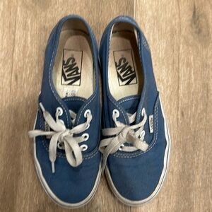 Kids Classic Blue Vans sneakers, size 3.5 M or 5.0 W.